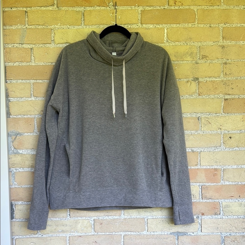 Lululemon Gray Cowl Neck Fleece Sweatshirt